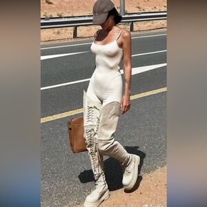 $2,565 Retail | Handmade Luxury Suede Thigh High Boots w/ Leather Lining | 8.5
